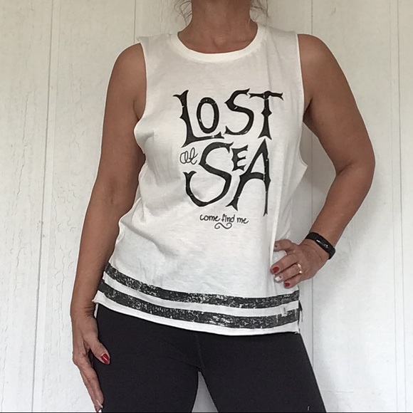 LAGACI LOST AT SEA NAUTICAL SLEEVELESS TANK MEDIUM - Picture 1 of 10